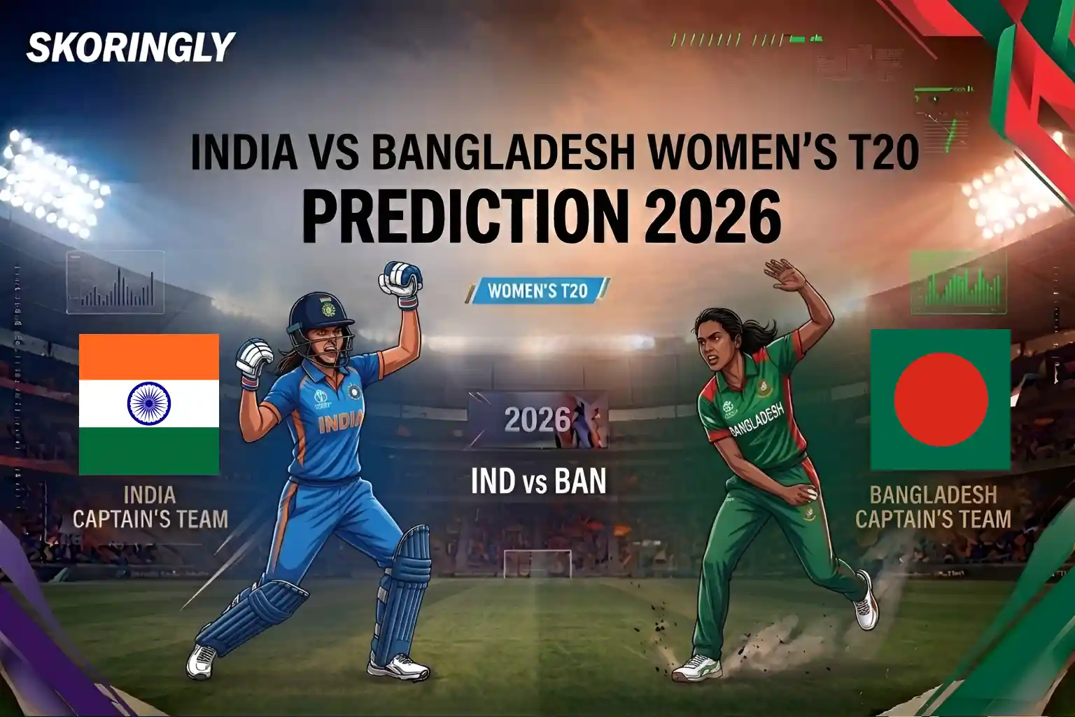 India-W vs Bangladesh-W | Match Prediction, Dream11 Tips, Pitch Report and Preview | ICC Women's T20 World Cup 2026 | Match 23