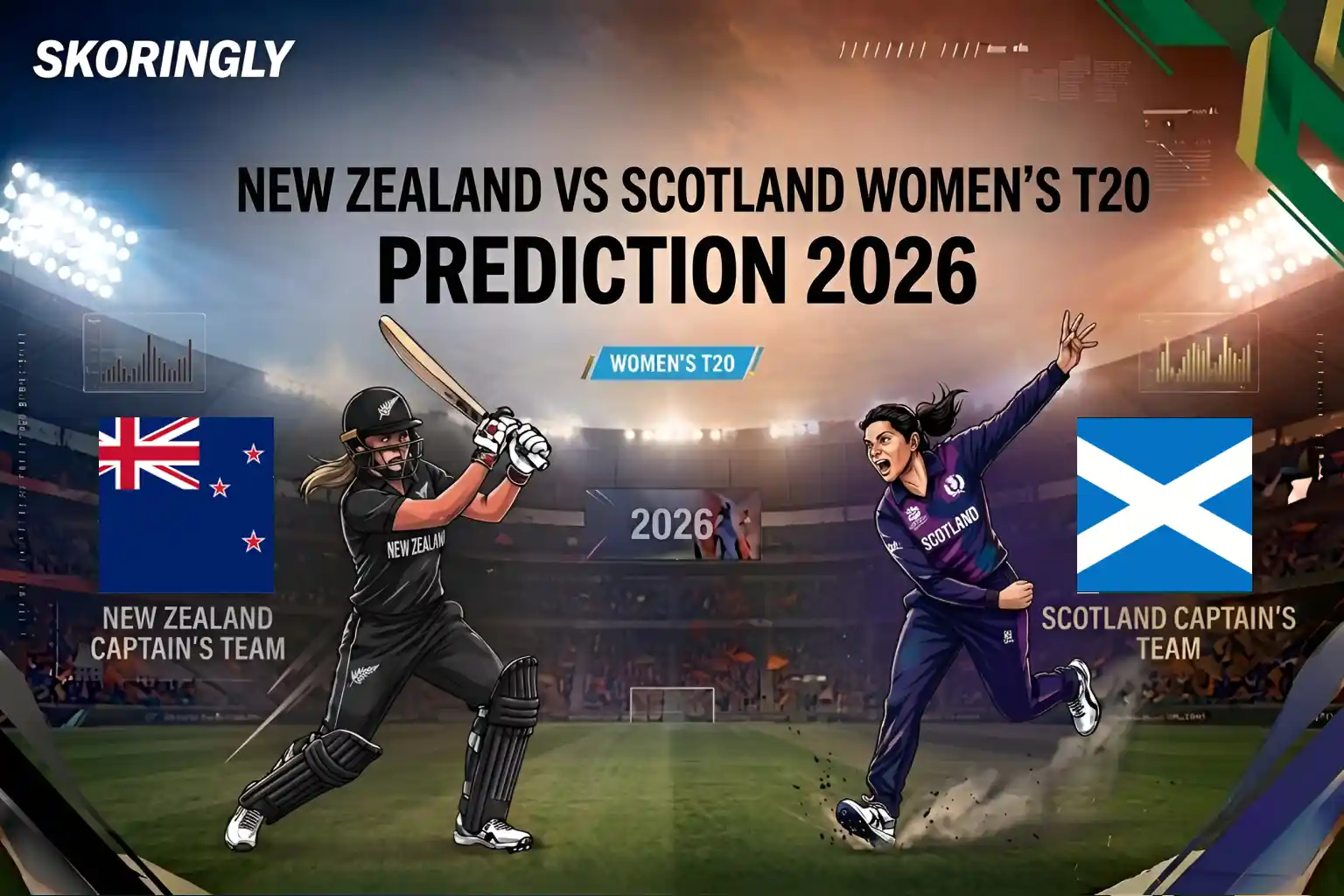 NZ-W vs Sco-W | Match Prediction, Dream11 Tips, Pitch Report and Preview | ICC Women's T20 World Cup 2026