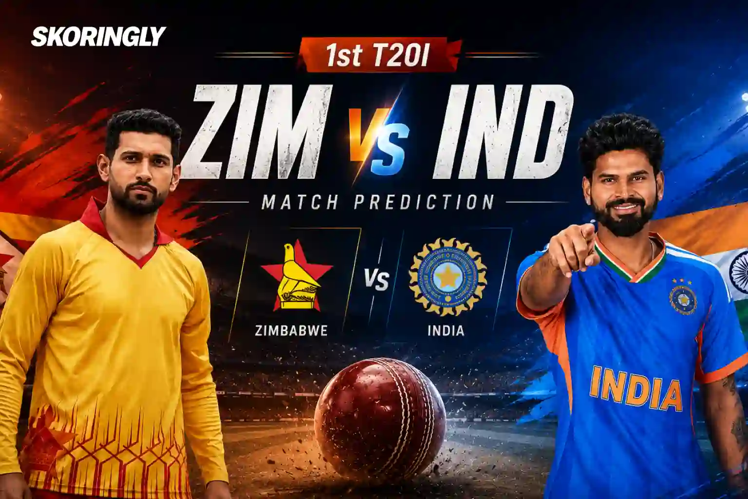 IND Vs ZIM 1st T20I 2026 Match Prediction: Playing XI, Best Dream 11 Picks, Pitch & Weather Report (India Tour of Zimbabwe 2026)