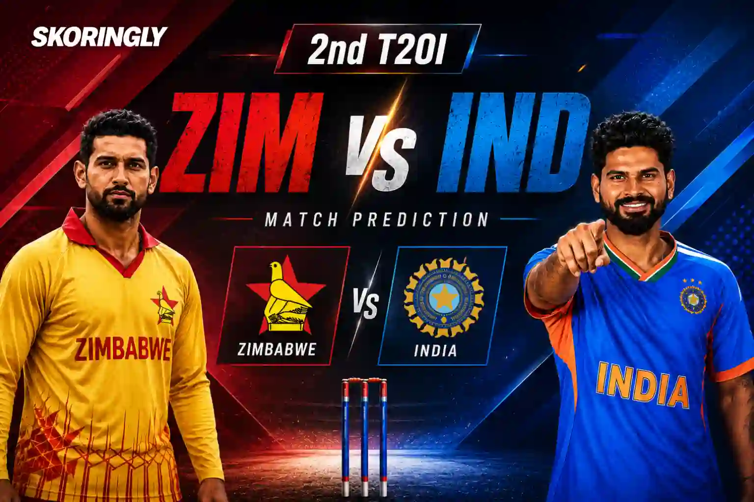 IND vs ZIM 2nd T20I 2026 Match Prediction: Playing XI, Best Dream11 Picks, Pitch & Weather Report (India Tour of Zimbabwe 2026)
