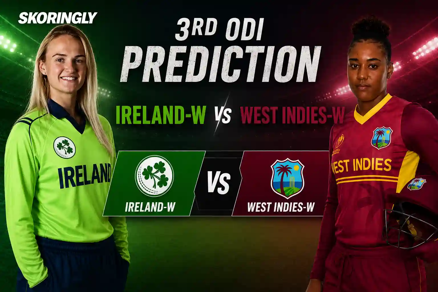 IRE-W vs WI-W 3rd ODI Prediction | Fantasy Team, Playing XI, Pitch & Weather Report