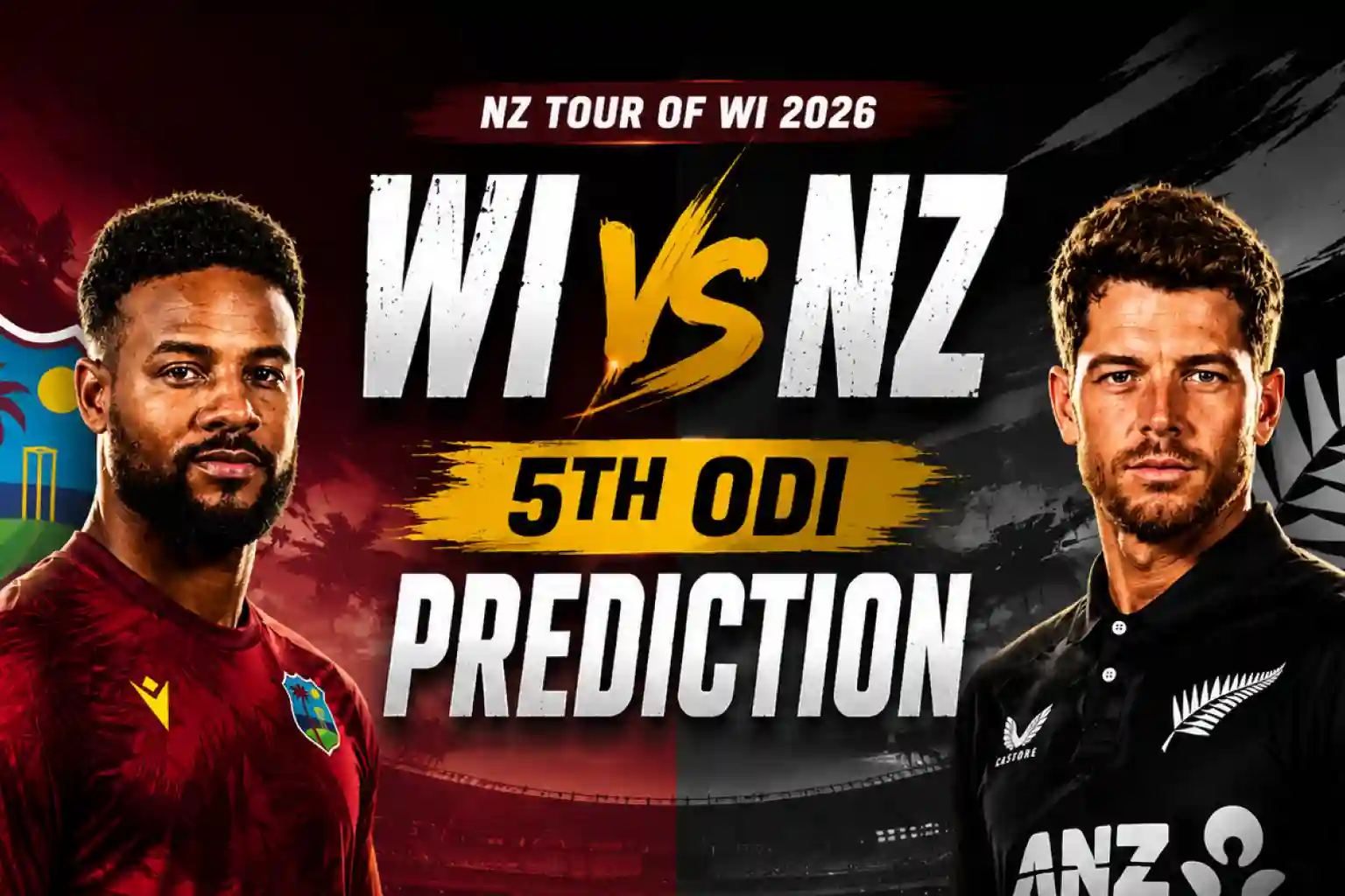 WI vs NZ 5th ODI 2026 Prediction: Playing XI, Dream11 Team, Pitch & Weather Report