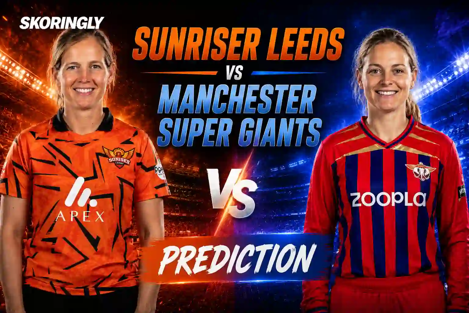 Sunrisers Leeds-W vs Manchester Super Giants-W Match Prediction | Playing XI, Dream11 Picks, Pitch Report, Weather Report and Fantasy Tips (The Hundred Women 2026)